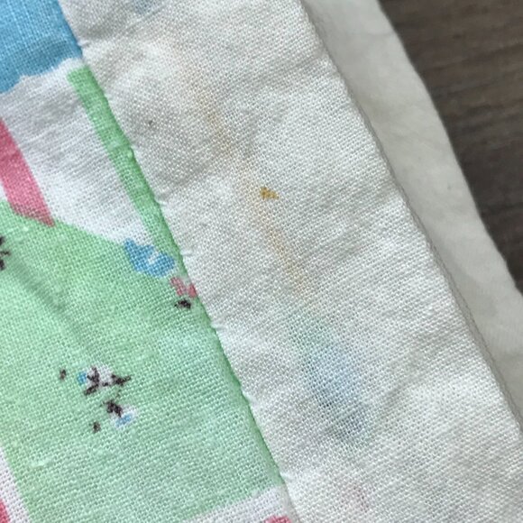 Handmade Vintage Animal Baby‎ Blanket Gender Neutral Measures Approx. 35" by 42" - Picture 4 of 9